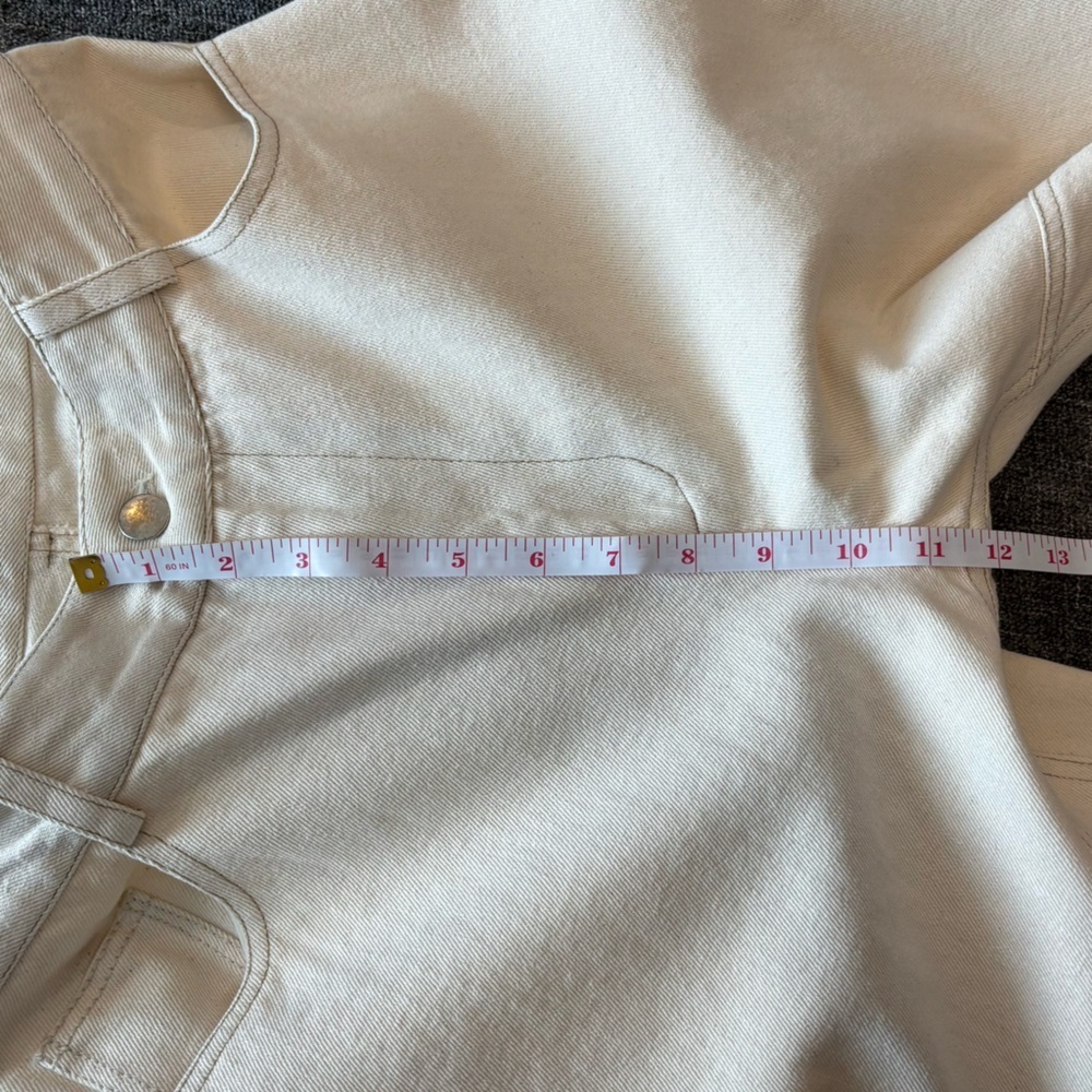 NOMIA NYC Sz 29 Paneled Wide Leg Jeans In Ecru new without tag Designer - Picture 10 of 12